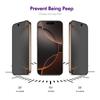 For iPhone 16 Pro Anti-Spy Film ENKAY HAT PRINCE Silk Printing Tempered Glass Screen Protector with Installation Tool