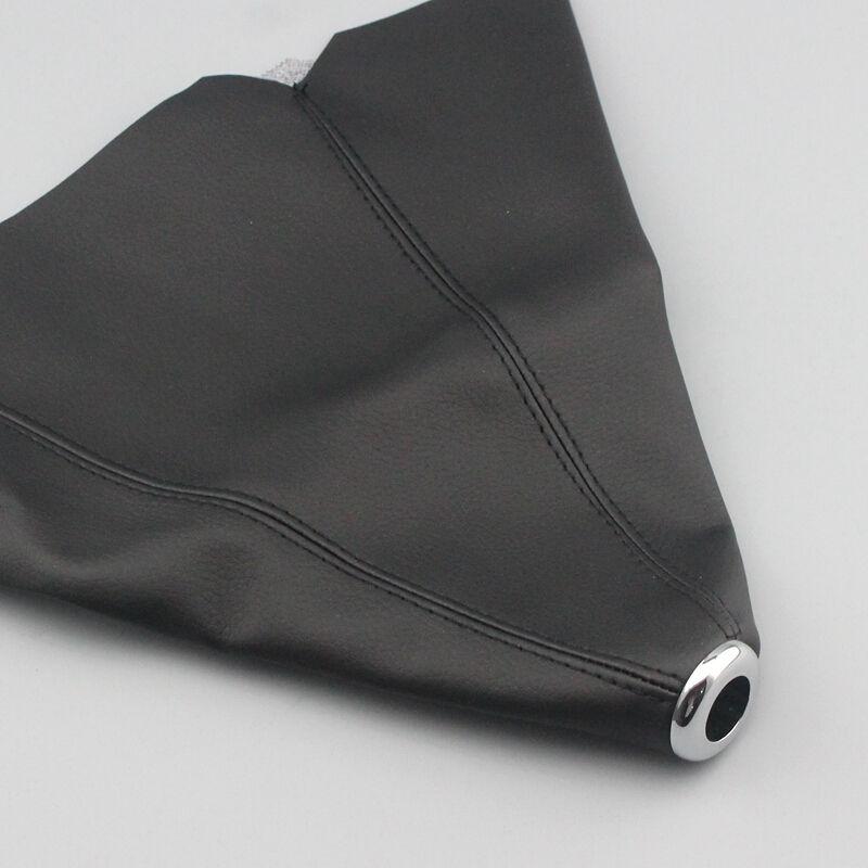 Leather Short Shifter AT MT Shift Knob Shifter Gear Knob Boot Cover For Ford Galaxy Mondeo 3 4 S max C max Honda