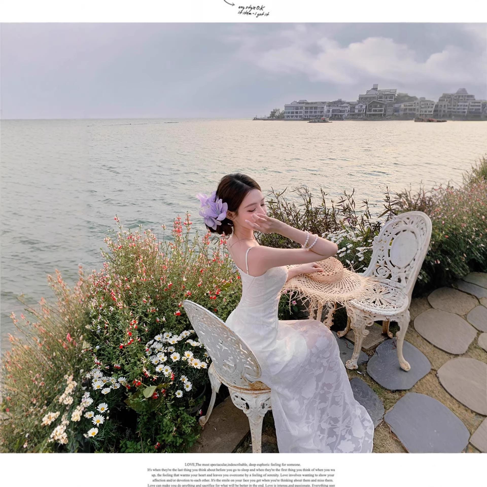 Absolutely Stunning French Green Mesh Spaghetti Strap Dress, Summer 2026 - Slimming Long Women s Fashion XL