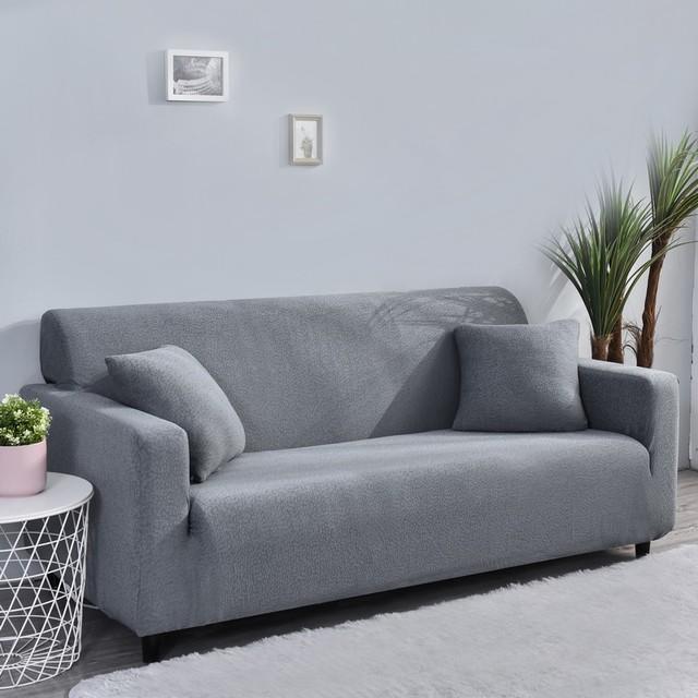 Wodoodporny pokrowiec na sofę Elastyczny jednolity kolor Pokrowiec na sofę do salonu Pokrowiec na narożną sofę w kształcie litery L Pokrowiec na fotel