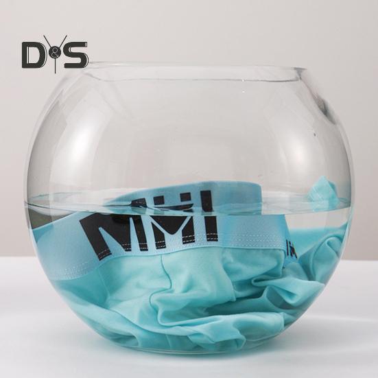 Men Boxer Underwear Mid-rise Elastic Waistband Letter Print Shorts Briefs U-Convex Breathable Panties Daily Wear