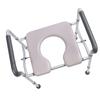 Raised Toilet Seat with Handle Anti Slip Adjustable Simple Sturdy Elderly Toilet Seat Riser for