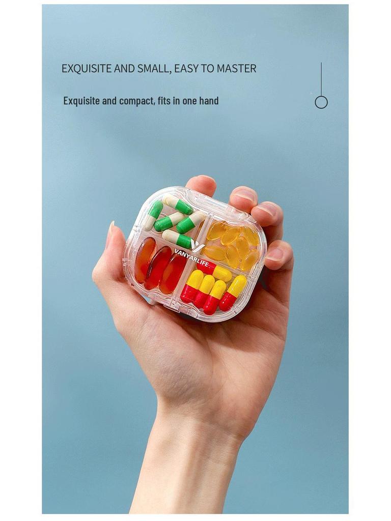 Compact, Moisture-Proof Pill Box for Daily Medication - 3 Times a Day, 7-Day Organizer