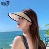 8451 Summer new sunshade empty top hat big brim headband hat women's outdoor cycling casual versatile sunscreen hat