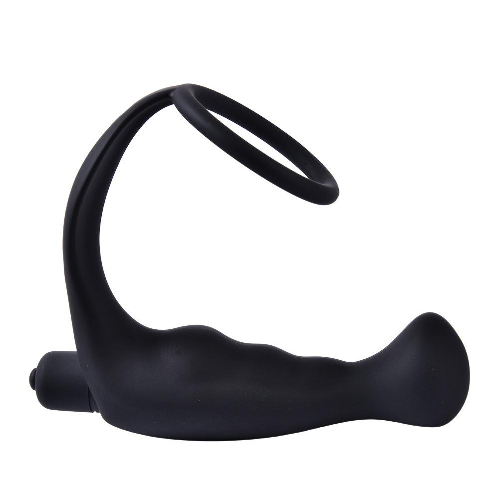 Adult sex toys toy 10 frequency prostate lock fine ring silicone vibrator anal plug male massager cock ring