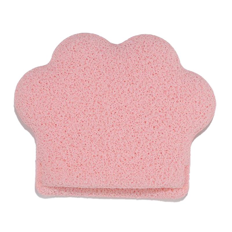 

Cat S Paw Facial Cleansing Puff Reusable Soft Makeup Cleaning Puff Double-Sided Face Cleansing Removal Sponge Washable розовый