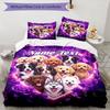 3PC Custom Name Dogs Heart Frame Bedding Set Printed  Bedding Set Duvet Cover Closure Includes 1 Duvet Cover & 216 Pillowcases for Bedroom