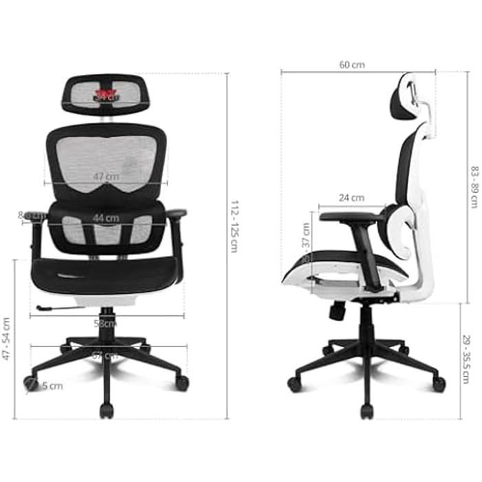 Drift Gaming DRAIR200BG - Profesionální herní židle, Vysoce kvalitní síťovina a zesílený polymer, Polstrované područky