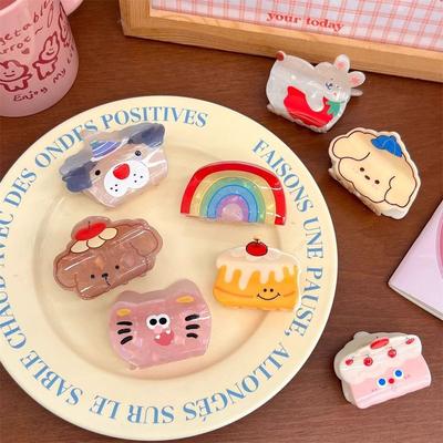 1pc Cute Cartoon Cake with Hair Clip, Sweet Girl, Wind Broken Hair Clip, Small Shark Clip At the Back of the Head, Girl