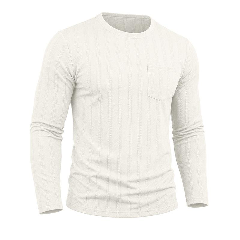Men S Long Sleeve Crew Neck Pullover Knit T Shirt Casual Fall Winter
