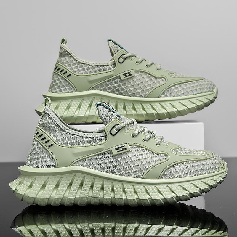 Fashion Men's Mesh Sneakers New Summer Mesh Sports Breathable Casual Shoes Comfortable Men's Tennis Shoes Lightweight Running Shoes