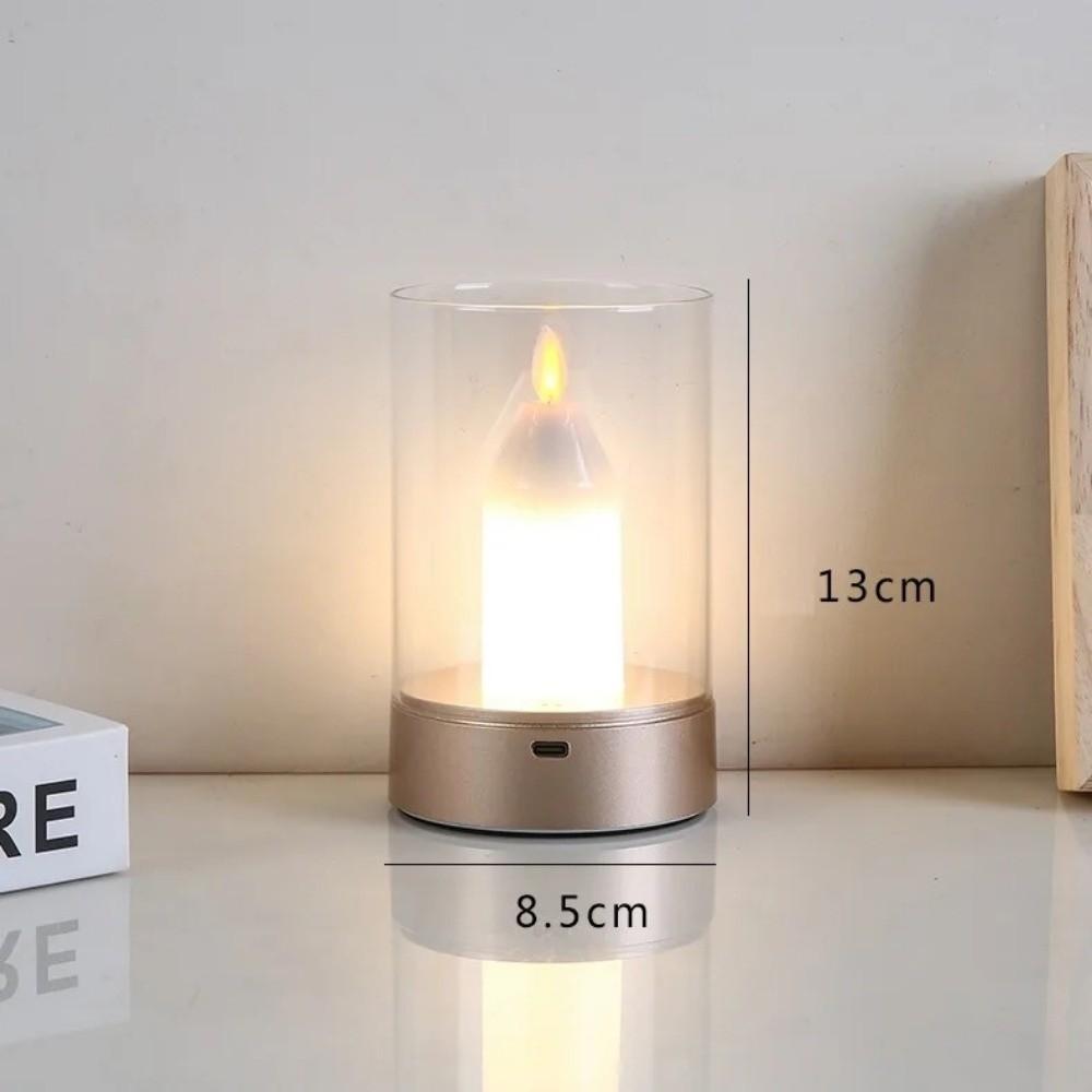 Rechargeable Sensor LED Candle Light Dimmable LED Lamp New Flameless Wick Light Bedroom