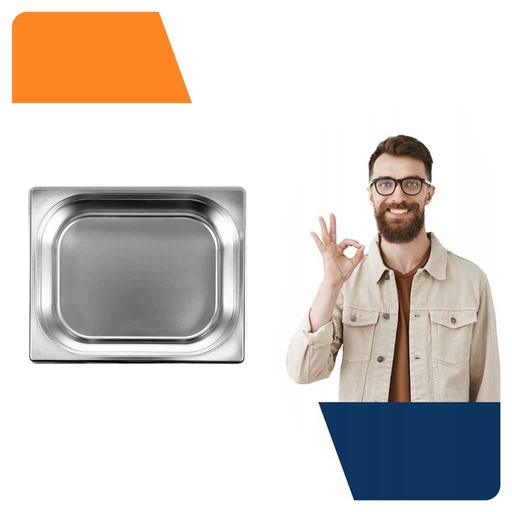 Pojemnik Gastronomiczny 7L - GN1/2, H100MM -  Stal Nierdzewna - YG-00263