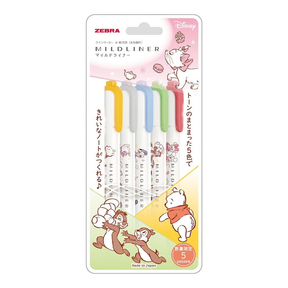 Zebra Mildliner Disney Highlighter Set B 5-Color (WKT7-DS3-5C-B)