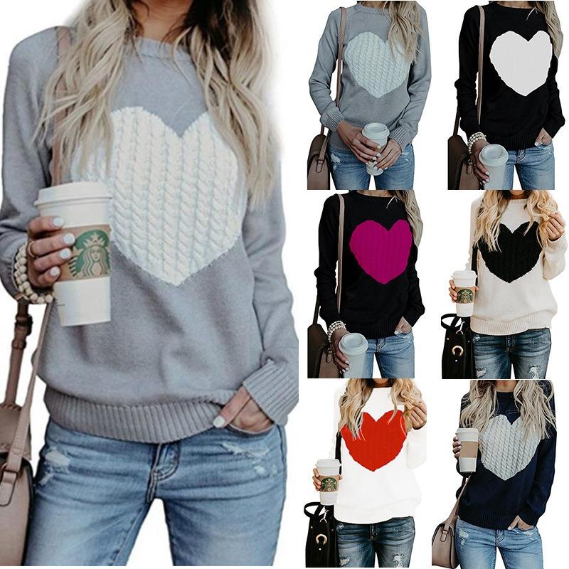 

Women s love sweater knitted sweater XXL