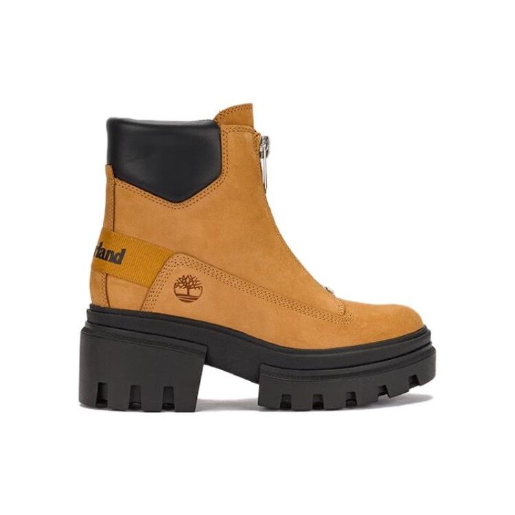 (WMNS) Timberland Everleigh Front-Zip Boot 'Wheat Nubuck' Women's A5YHM