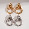 Glossy Geometric Round Knotted Earrings, Unique and High-end Earrings
