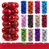 Christmas Ball Ornaments Set 24PCS 3/4/6/8cm, Xmas Tree Hanging Decor for Holiday Decoration