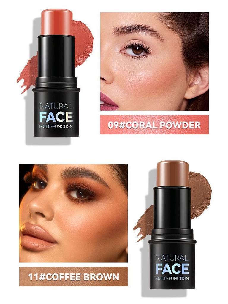MLSMILE Contour & Highlight Stick Set: Concealer, Blush, Sculpting Shadow, Under-Eye Pen, Matte.