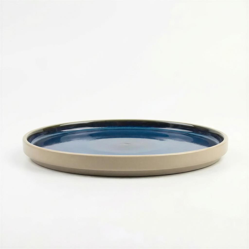CERAMIC DINNER PLATE 1 pc. NAVY BLUE SET FOR SERVING DISHES 26.5 CM