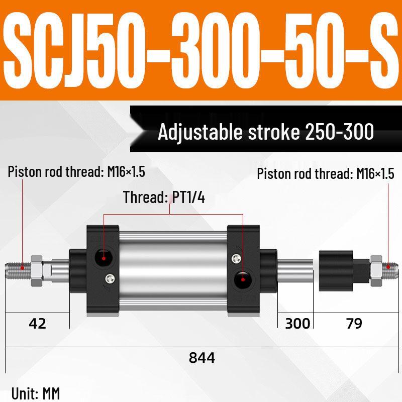 SCJ Adjustable Stroke High Thrust Pneumatic Cylinder SCJ32-160