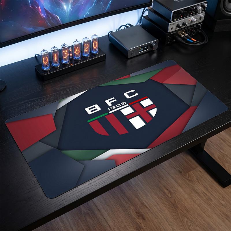 Bologna FC Theme Pattern Mouse Pad, Soccer Logo Design XXL Gaming Desk Mat Non-Slip Computer Mouse Pad