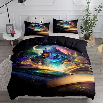 Moon Castle Copii Set de husă de pilotă UK Single Double Queen King US Twin Full King Size Lenjerie de pat