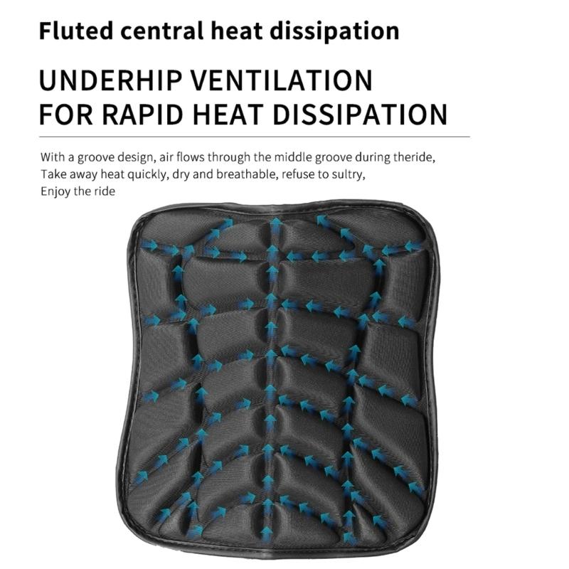 Motorcycle Seat Cover Front Rear Seat Cushion Thicken Breathable Cover Shock Absorption Seat Pad Cushion for Long Ride