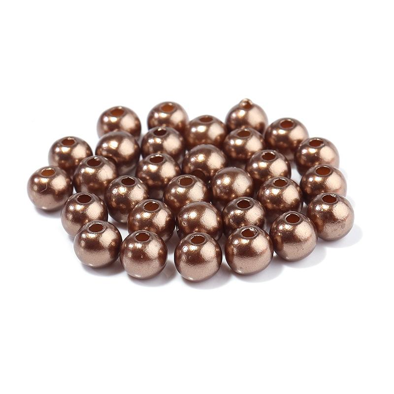 Abs Color Monochrome Straight Hole Imitation Pearl Beaded Bracelet Diy Bracelet Accessories