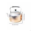 Aluminum Teapot Stovetop with Strainer Lightweight Tea Kettle for Campers, Kitchen, Camping