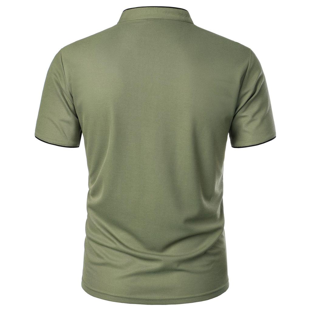 New Men's Fashion Slim Fit Short-Sleeve Solid Color Summer T-Shirt