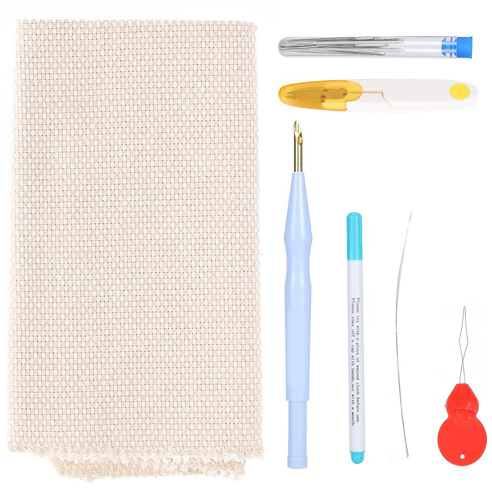 Punch Needle Stickerei Set DIY Dicke Wolle Kräftiges Messingrohr Garn Schere Werkzeuge Set