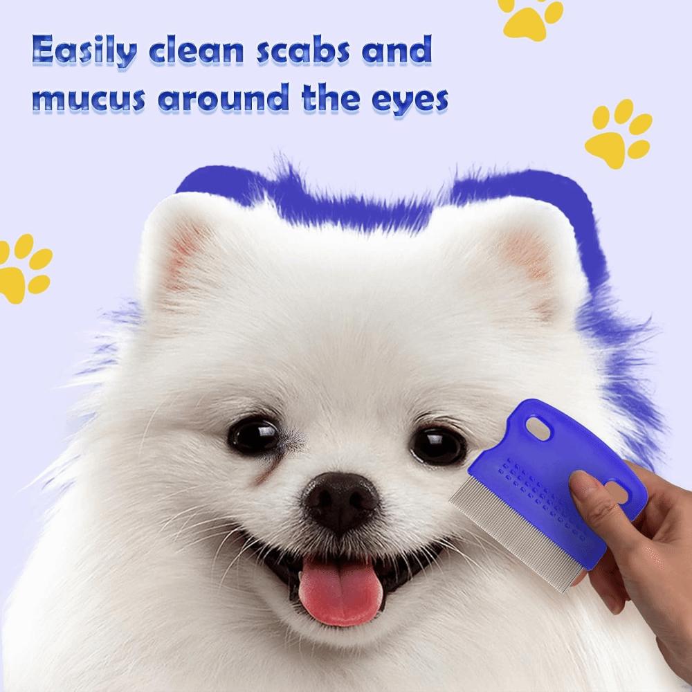 6Pcs/Set ABS Flea Comb Set Fine-tooth Quick Results Lice Comb Kit Head Lice Treatment Tools For Small, Medium & Large Pets