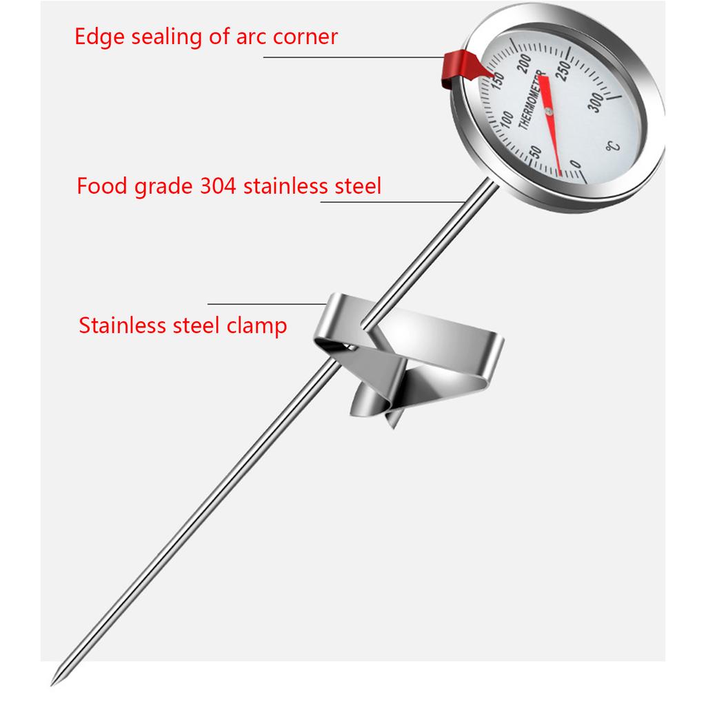 Large Dial Kitchen Cooking Oven Thermometer, 2 Inch Dial, Stainless Steel Kitchen Cooking Thermometer