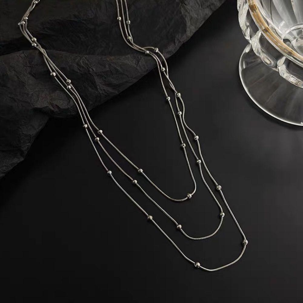 

Трендовое женское сексуальное многослойное ожерелье на ключицу из титановой стали 2022 года - европейская и американская модная бижутерия с V-образным вырезом