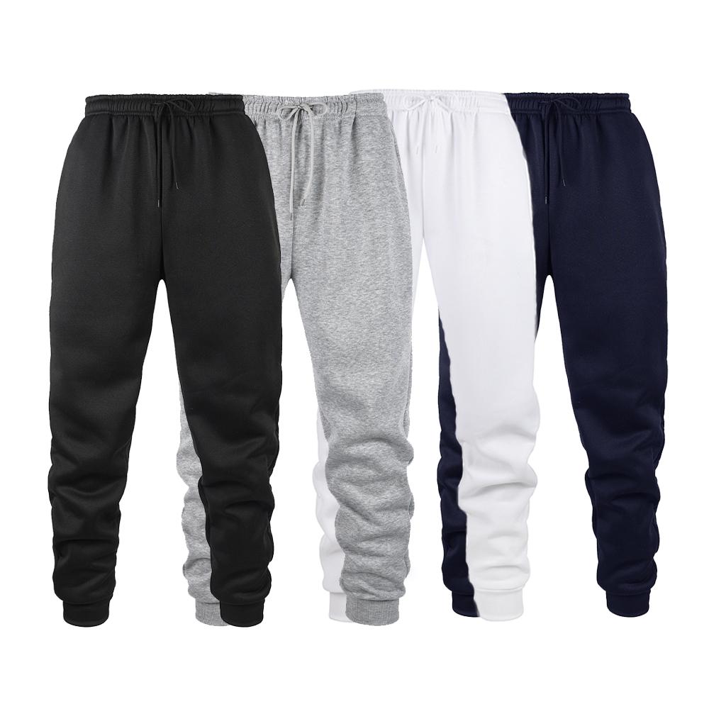 Mens Jogging Sports Pants Autumn Winter Sweatpants Men Sports Gym Trousers Fashion Solid Color Casual  Long Pants