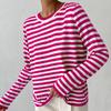 Women S Classic Striped Knit Pullover Sweater Casual Vintage