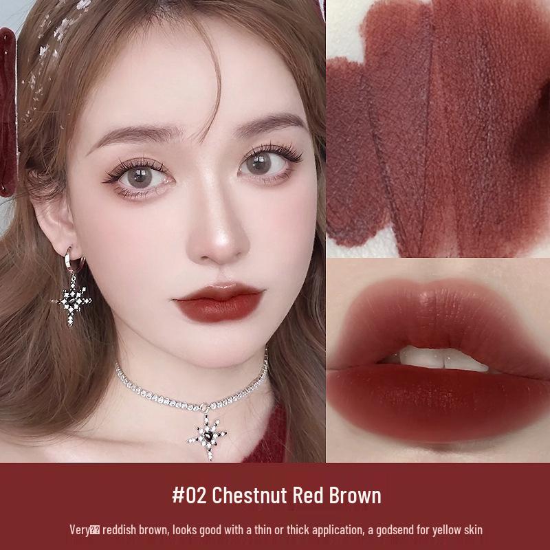 MKlNG PRETTY Velvet Matte Lip Glaze: Non-Stick, Soft Mist Lip Mud for Students
