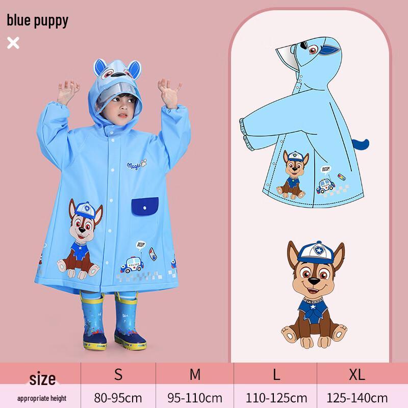 

Kids Unisex Rain Poncho with Backpack Slot