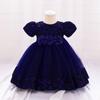 Sequin Kids Dress Summer Birthday Wedding Flower Girls Dress Toddler Baptism 1st Birthday Dress Baby Girl Clothes Princess Wedding Party Kids Costume
