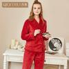 [Verschiedene Stile] Kompound-Imitations-Lammwoll-Pyjama Winter Samt Verdickt Pelz Integrierte Loungewear Hellrot