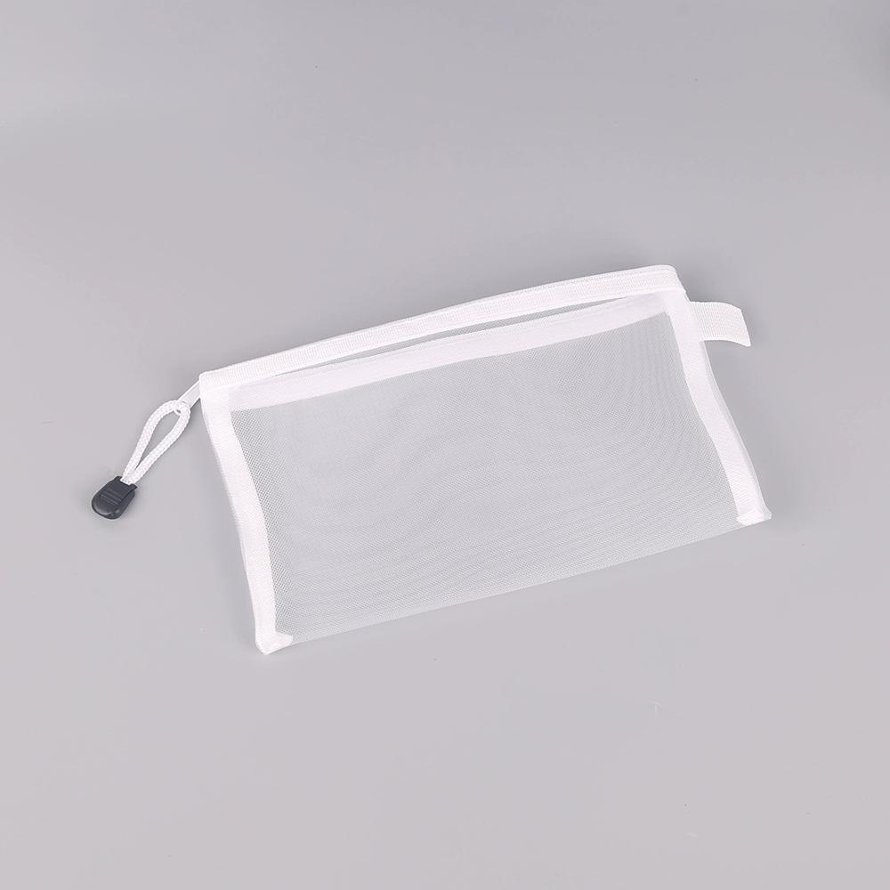 

Nylon mesh transparent file bag A4A5A6 for organizing and storing office materials, receipts, student papers, zippered pencil ca