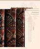Imanqi Yun Arched Color Block Semi-Blackout Jacquard Curtains