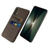 For Sony Xperia 1 VII Case Cloth+Hard PC Phone Cover with Dual Card Slots