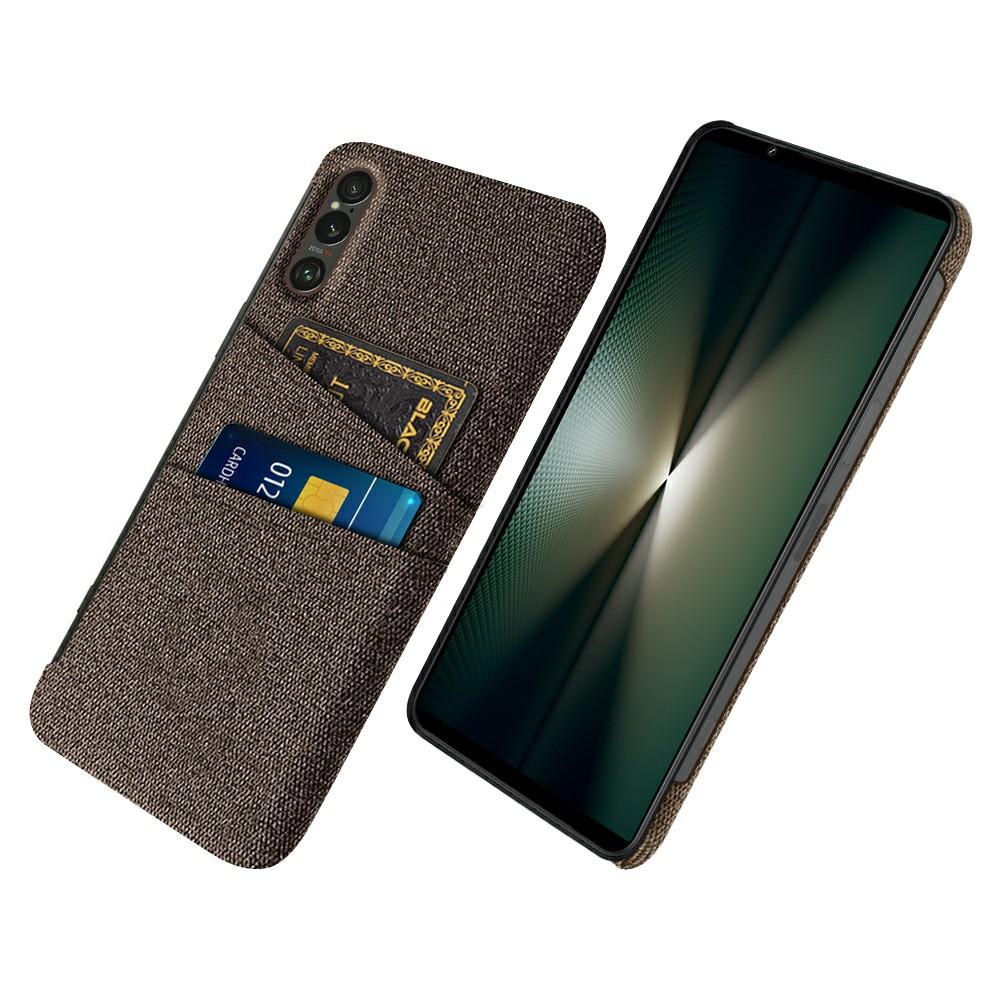 For Sony Xperia 1 VII Case Cloth+Hard PC Phone Cover with Dual Card Slots
