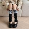 Bow Tie Knitted Socks Keep Warm JK Stockings Kawaii Feet Cover  for Women Girls