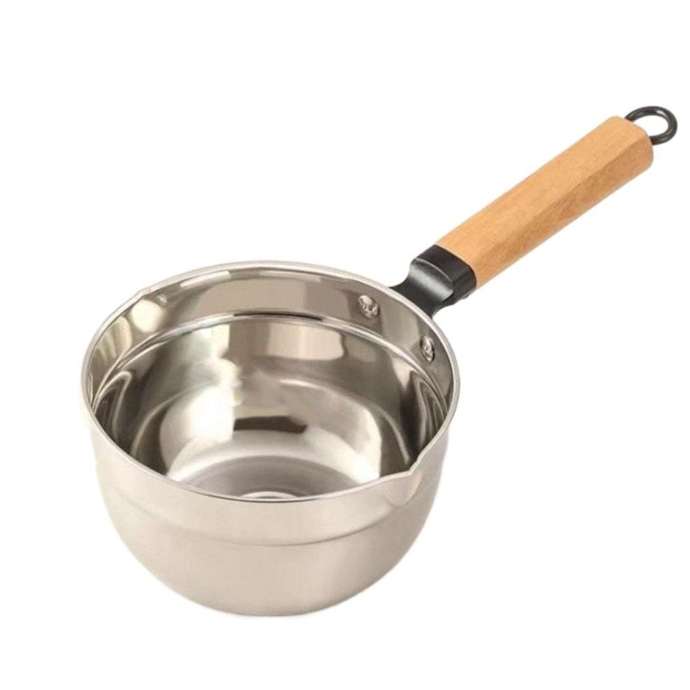 Multipurpose Water Scoops Wooden Handle Water Spoon Small Saucepan Soup Ladle  Kitchen Cooking