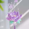Handmade Flower Lamp Glowing Handheld Light Chinese Lantern Lotus Lantern  Kids Craft