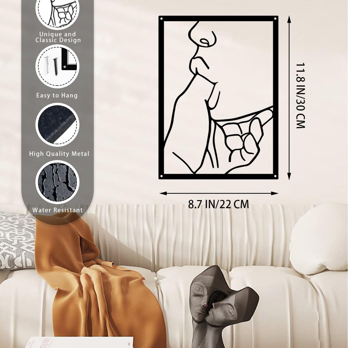 

Современное настенное искусство из кованого железа черного цвета - Креативный линейный дизайн для гостиной и спальни