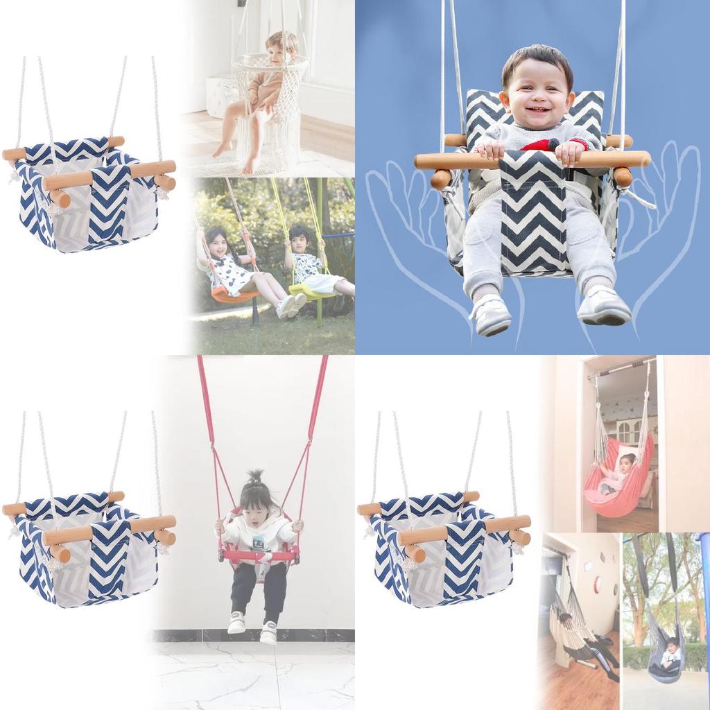 Baby Swing Indoor Outdoor With Cotton Linen Material For Toddler Development